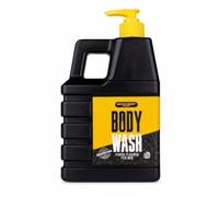 Accentra Bagnoschiuma Uomo XL BATH + BODY TOOLKIT Sandalwood & Musk | Docciaschiuma pratico, dispenser a pressione, sagoma tanica, design giallo e nero, pensato per routine maschile quotidiana