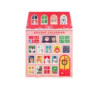 Accentra Calendario dell'Avvento Bath Bombs, scatola a forma di casa con 24 | Confezione regalo a forma di casa, palline da bagno colorate, momenti di coccole quotidiani per la vasca da bagno e