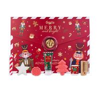 Accentra Calendario dell’Avvento Cura 2025 per Bambini con 24 Prodotti di bellezza; Natale Beauty con Lozione Corpo, Bombe da Bagno, Gel Doccia, Shampoo, Balsamo Labbra, Crema Mani; Calendario Rosso