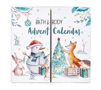 Accentra Calendario dell'Avvento HAPPY HOLIDAYS 24 sorprese box a libro | Confezione apribile formato volume, 30 x 7 x 29 cm, motivo invernale illustrato, pensiero natalizio bagno corpo curato