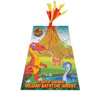 Accentra - Calendario dell’Avvento Cura DINO 2025 per bambini con 24 prodotti per la cura a tema dinosauri, “Vulcano” con gel doccia, bombe da bagno, bolle di sapone, fischietto e molto altro.