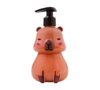 Accentra Dispenser di sapone Capybara Collection con sapone per le mani, sapone liquido in dispenser decorativo, 300 ml, profumo: Fresh Strawberry, idea regalo per bambini e adulti - ricaricabile