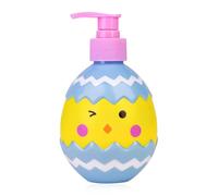 Accentra Dispenser di sapone CHICKEN per bambini con sapone per le mani da 300 ml, sapone liquido in dispenser decorativo a pompa, design pulcino, per bagno e cucina, idea regalo per compleanno e