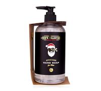 Accentra Dispenser di sapone MEN'S COLLECTION WINTER Edition per uomini, 400 ml, sapone per le mani in dispenser con apribottiglie in formato carta di credito, profumo agrumato musk, regalo di Natale