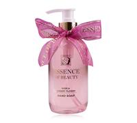 Accentra Dispenser di sapone SALSA ESSENCE OF BEAUTY, sapone liquido 250ml, fragranza Rosa e Fiore di Ciliegio, regalo ideale per donne, mamme e amiche, ricaricabile, design rosa decorativo