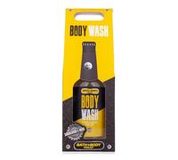 Accentra Gel doccia da uomo in bottiglia di birra con profumo di sandalo e | Doccia in giallo e nero, pratica pulizia del corpo come regalo per compleanno, festa del papà e Natale