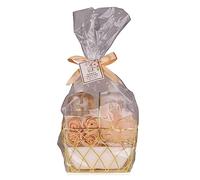 Accentra Honey JASMINE set da doccia da donna in un bellissimo cestino, set da 4 pezzi con gel doccia, lozione per il corpo, coriandoli da bagno e spugna, set regalo benessere