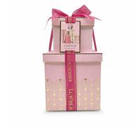 Accentra Kit regalo ESSENCE OF BEAUTY 100 g sapone Rose & Cherry Flower | Confezioni impilate riutilizzabili dal look curato, con gel doccia, crema corpo, scrub e spugna a rete per una pausa a casa