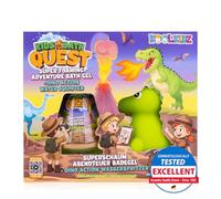 Accentra KOOLKIDZ - Set da bagno per bambini, in confezione regalo, design Dino, 60 ml, gel doccia con profumo fresco di mela, giocattolo a forma di dino, set regalo per vasca e doccia