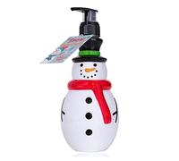 Accentra Sapone per le mani SNOW WORRIES in dispenser a pompa, a forma di pupazzo di neve, 310 ml, sapone per le mani in dispenser di pompa, sapone liquido, profumo: vaniglia gelo