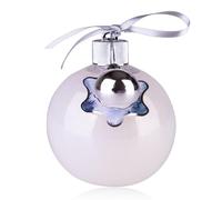 Accentra Schiuma doccia & bagno WINTER WONDERLAND 500 ml in grande flacone sfera con pendente natalizio, regalo donna Natale, profumo cocco, colore bianco perla