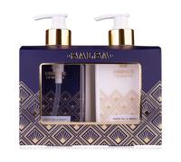 Accentra Set cura mani SALSA ESSENCE OF BEAUTY, sapone liquido 270ml, crema mani e unghie 270ml, dispenser, fragranza Tè Bianco e Neroli, regalo ideale per donne