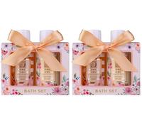 Accentra - Set doccia da donna Honey Jasmine in bella confezione regalo - Set di 4 pezzi con gel doccia e lozione per il corpo - Set regalo benessere per San Valentino, festa della mamma e Natale