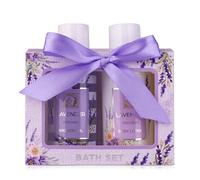 Accentra - Set doccia da donna, set regalo LaVENDEL in bella confezione regalo - 2 pezzi con gel doccia e lozione per il corpo - Set regalo per compleanno, San Valentino, festa della mamma e Natale