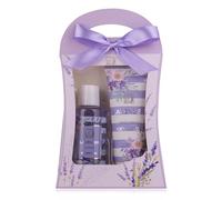 Accentra - Set doccia per donne, set regalo LAVANDA in bella confezione regalo - Set di 2 prodotti per la cura della pelle con docciagel e lozione per il corpo - Set regalo benessere per compleanno