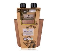 accentra Set regalo Botanic SPA - 4 pezzi per il benessere con gel doccia, lozione per il corpo, sapone e bruciatore di legno arricchito con burro di karitè e olio di eucalipto, il regalo speciale per tutte le donne, donne e mamme