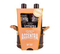 Accentra Set regalo MEN'S COLLECTION per uomini, set per la cura in secchio di latta, 300 ml, gel doccia, 300 ml, shampoo, 100 g, sapone e spugna a rete, profumo ambra, idea regalo per compleanno e