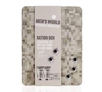 accentra Set regalo Men's World, per uomini, gel doccia, balsamo dopobarba, multi strumento in bella confezione regalo in lamiera