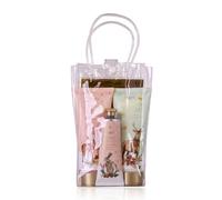 Accentra Set regalo ROMANTIC DREAMS in borsa trasparente con 200 ml docciaschiuma, 200 ml lozione corpo, 60 ml crema mani & unghie, regalo donna Natale, profumo rosa tè & velluto, rosa/oro