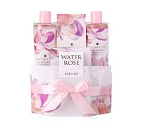 Accentra, Set Regalo Water Rose per Donne, Mamme e Signore Set Coccole per la Cura del Corpo e del Bagno nella rilassante fragranza Water Rose, rosa-bianco