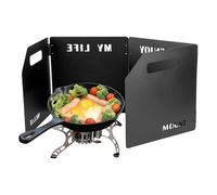 acceso per stufa | Protezione antivento per bruciatore per pieghevole a 4 pieghe con borsa per il trasporto | Protezione dal per il del fornello da campeggio per