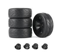 Accesorios coches RC per HSP per HPI per TRX4 per Tamiya RC On Road Car Upgrade Parts 4 Pezzi 65 * 26mm Pneumatici E Ruota Esagonale 12mm(A)