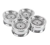 Accesorios coches RC per Tamiya per HSP per HPI 94123 1/10 rc Car Upgrade Modifica Parti Accessori 4 Pezzi Mozzo Ruota(Silver)