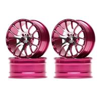 Accesorios coches RC per Tamiya per Tt-01 per Tt-02 XV-01 per HSP per HPI 1/10 rc Car Ricambi E Accessori per Cerchi Lega di Alluminio Mozzo(Pink)