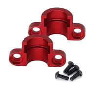 Accesorios coches RC per Tamiya per TT02 1/10 rc Car Upgrade Parts Accessori 2 Pezzi Copertura Albero Motore Centrale Metallo Supporto Fisso Dogbone(Red)