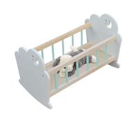 Accesorios De Mobiliario Realista Cuna Para Dormir Niños Niñas Pequeños Casa De Muñecas | Cuna Para Muñeca Bebé - Miniatura De Cama De Madera Para Dormir |