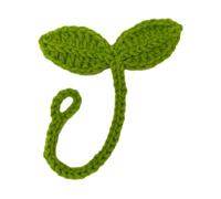 Accesorios para auriculares de crochet: pane de hoja de lana tejida | Marcador de esquina decorativo multifuncional, accesorio para auriculares hecho a mano, organizador de bridas para cables único p