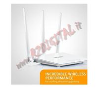 ACCESS POINT TENDA 2T3R WIRELESS 300M N 3 LAN WAN WIFI ROUTER RANGE EXTENDER