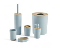 Access SDB, Set di 6 pezzi, in plastica, bambù, set completo, blu