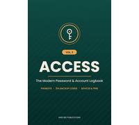 Access: Vol. 2 - The Modern Password & Account Logbook with Passkeys, 2FA Backup Codes & Device PINs