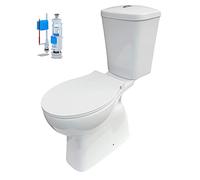 Accesso ai disabili per WC con piano completo + coperchio/cassetta di risciacquo