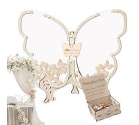 Accesso degli Ospiti Butterfly, Libro ospite Butterfly Baby Shower,Decorazioni per Matrimoni in Legno per Cerimonia | Signature Guestbook Meetsakes per Il coinvolgimento della Laurea