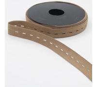 Accessoires LEDUC, 10 metri elastico asola (20 mm), fascia elastica regolabile, resistente a cucire, accessorio ideale per abbigliamento premaman e pantaloni bambino (BEIGE FONCE 15)