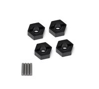 Accessoires Rc per Arrma 3s per Senton per Vorteks per Typhon Big per Rock per Granite 1/10 4 Pezzi Adattatore Mozzo Esagonale Ruota Metallo 14 Mm Parti Aggiornamento Auto RC(Black)