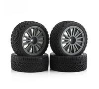 Accessoires Rc per Tamiya per Tt01 per Tt02 Xv01 Ta06 Ptg2 per HPI per Kyosho Wr8 per HSP 1/10 Pneumatici RC Auto per Corsa Pneumatici per Rally Pneumatici per Strada Cerchi(Gray)
