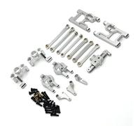 Accessoires Rc Per Wltoys 124006 12423 12427 12428 12429 1/12 Kit Di Parti In Metallo Gruppo Tazza Sterzo Asta Di Collegamento Accessori Per L'aggiornamento Dell'auto RC(Silver)
