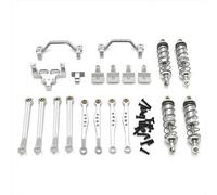 Accessoires Rc Per WPL C64 C74-1 JA11 Set Asta Sospensione Telaio Servo Per Sedile Kit Ammortizzatore Telecomando Ricambi Auto Accessori(Silver)