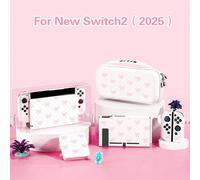 Accessori 2025, design carino con fiocco, compatibile con custodia protettiva per Switch NS/Switch OLED, borsa portaoggetti, custodia porta schede di gioco, il miglior regalo per i giocatori di Switch