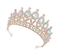 Accessori a fascia da donna a corona di diamanti colorati per donne gioiello dea copricapo damigero tiara cristallo principessa copripostitodri di testa della fascia di rinestone di rinestones