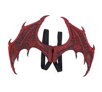 Accessori a forma di di drago per costumi da cosplay, decorative per feste di Mardi Gras, di drago leggere in schiuma PU con cintura regolabile per Halloween e (Ali singole in schiuma rossa)