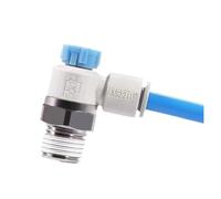 Accessori a gomito AS1211F AS2211F AS3211F Valvola di controllo del flusso Valvola di regolazione della pressione Accessori pneumatici Regolatore di velocità S-AS1211F-M5-04A(S-AS4211F-04-08SA)