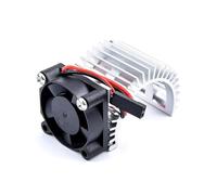Accessori aggiornamento RC Compatibile con HSP 28006 1/16 rc cars 30X30mm Alluminio 2838 2845 2850 380 390 Dissipatore di calore del motore Ventola di raffreddamento 3-6V Dissipatore di calore(Silver)
