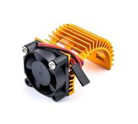 Accessori aggiornamento RC Compatibile con HSP 28006 1/16 rc cars 30X30mm Alluminio 2838 2845 2850 380 390 Dissipatore di calore del motore Ventola di raffreddamento 3-6V Dissipatore di calore(Yellow)
