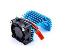Accessori aggiornamento RC Compatibile con HSP 28006 1/16 rc cars 30X30mm Alluminio 2838 2845 2850 380 390 Dissipatore di calore del motore Ventola di raffreddamento 3-6V Dissipatore di calore(Blue)