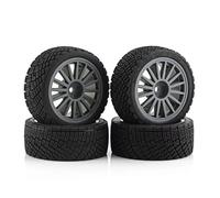 Accessori aggiornamento RC Compatibile con Tamiya per TT01 per TT02 XV01 144001 per HPI per KYOSHO RC Drift Pneumatici E Ruote in Plastica 12mm Esagonale OD 67mm su Pneumatici da per Strada(Gray)