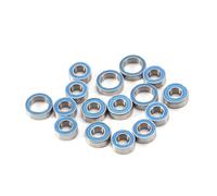 Accessori aggiornamento RC Compatibile con Tamiya per TT02 TT02D 1/10 RC Auto Aggiornamenti Parti Accessori RC Auto 16 Pezzi Kit Cuscinetto A Sfere Sigillato in Gomma